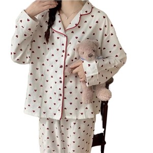 Pigiama di Alta Qualità in Morbida <span class=keywords><strong>Seta</strong></span> Artificiale con Stampa Personalizzata, Set da 2 Pezzi con Pantaloni Lunghi per Donna, Ideale per Casa - Product Image 2