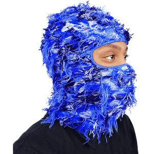 Cagoule tricotée effet vieilli, douce, à un trou, cache-visage pour soirée, <span class=keywords><strong>masque</strong></span> de ski, couvre-chef chaud d'extérieur, streetwear - Product Image 4
