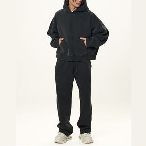 500gsm <b>Fleece</b> Blank Boxy Hoodies Custom Logo Oversized Unisex Streetwear Men's Oversized Hoodies <b>Sweatshirts</b> - Product Image 3