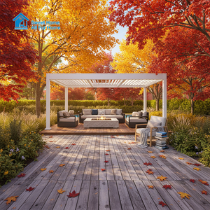 Pergola extérieure en aluminium avec toit à lames orientables, imperméable, écologique, pour patio, gazebo, protection solaire de <span class=keywords><strong>jardin</strong></span>, décorations de <span class=keywords><strong>jardin</strong></span> - Product Image 4