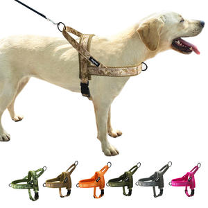 Logo personalizzato confortevole maglia in Nylon traspirante gilet cane con cinghie riflettenti XL imbracatura Set include guinzaglio per cani di grossa taglia - Product Image 2