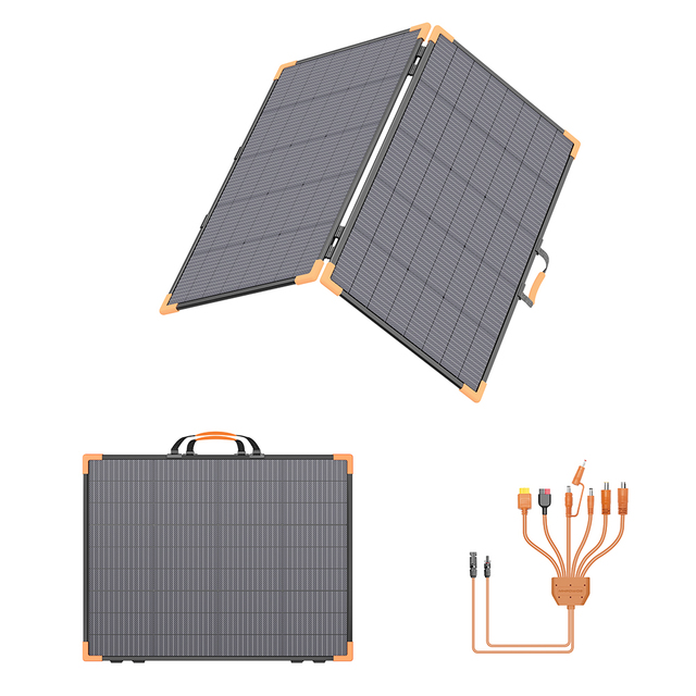 Foldable Bifacial Monocrystalline Solar Panel Kit Outdoor Lightweight Portable Solar Panel for RVs and Emergency Disaster Relief
