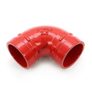 Boyama yüzey işleme ile özelleştirilmiş 90 derece sfero döküm yivli t şekilli boru bağlantısı dirsek - Product Image 3