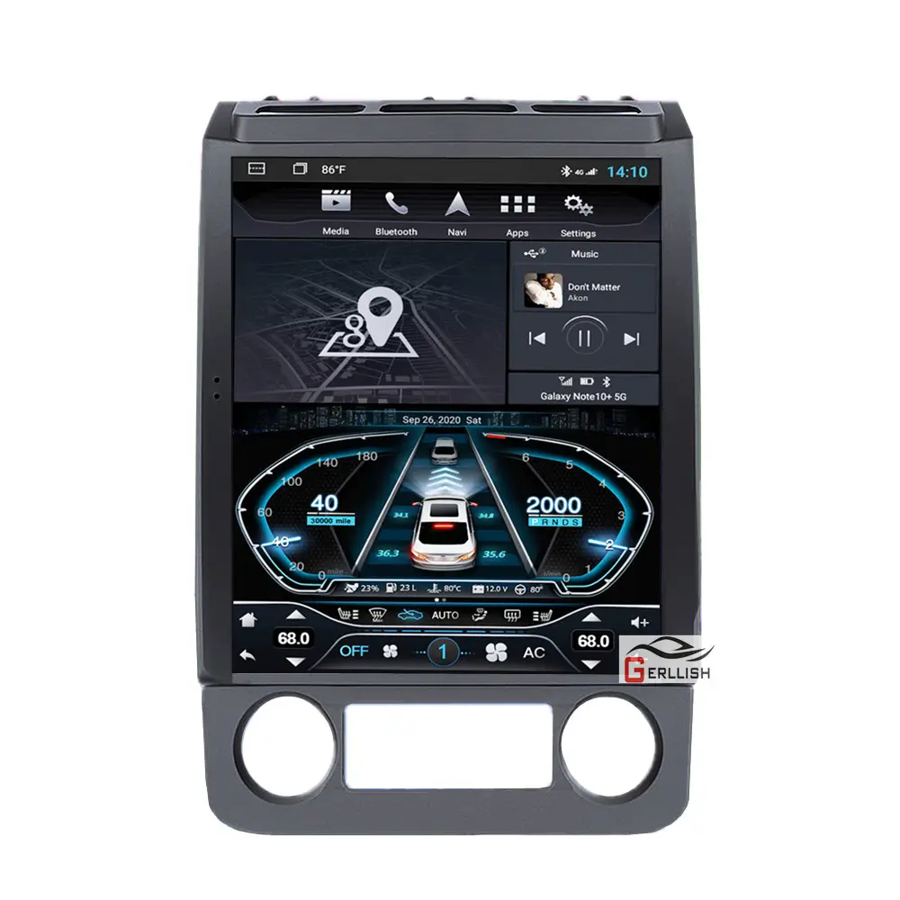 12.1" Android Vertical Screen Car Radio DVD Player For Ford Raptor F-150 Ford F-250 Super Duty 2017 2018 2019 2020 2021 2021