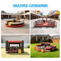 Machine de défi de rodéo mécanique gonflable pour jeux commerciaux, équipement de divertissement extérieur de grande taille