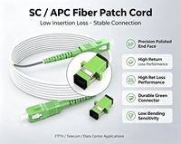 Splitter Fiber Optik PLC GPON FTTH Berkualitas Tinggi 1/4 1/8 1/16 1/32 Core SC/APC Pigtail Single Mode Garansi 1 Tahun 50/60Hz
