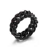 Balrykalen — bagues de chaîne épaisse en acier inoxydable pour hommes, bijoux féminins, plaqué or 18K