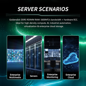 หน่วยความจำเซิร์ฟเวอร์ DDR5 5600MT/s RDIMM REG ECC สำหรับอุณหภูมิกว้าง ใช้งานในอุตสาหกรรม สำหรับศูนย์ข้อมูล AI และการจำลองเสมือน ผลิตในจีน DDR5 - Product Image 3