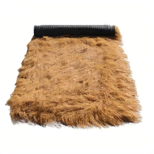 Toiture en chaume artificiel jaune, 43 rangées, épaisse et dense, en plastique écologique, pour décoration murale et usage en jardin, 1m/2m*20m/<span class=keywords><strong>rouleau</strong></span> - Product Image 2
