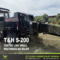 Presse à balles carrées de petite taille T&H International de haute qualité, meilleur prix, haute productivité, garantie 1 an pour les industries agricoles
