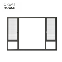 Fenêtres et Portes Modernes en Aluminium Coupe-Vent, Nouveau Design, pour Maison, Patio, Villa, Étanches, avec Design Graphique en Alliage d'Aluminium