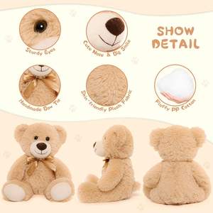 MorisMos 3-Pack 14 Polegadas Ursinhos De Pelúcia Bonito Pequenos Brinquedos De Pelúcia Em Massa Animais De Pelúcia Pequeno Urso Crianças Centerpiece Presente Do Chuveiro Do Bebê - Product Image 6