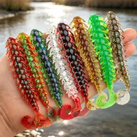 Leurre souple Spinpoler Centipede 11,5 cm, réaliste, multi-jambes, queue courbée, leurre nageur, ver artificiel pour poissons prédateurs : brochet, brochet blanc, bar, brochet d'eau douce
