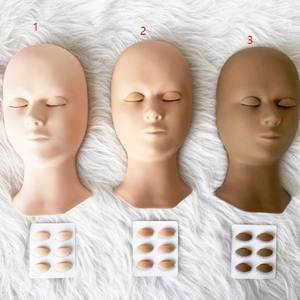 Extensión de pestañas Masaje Maniquí Cabeza de maquillaje Práctica Ojo Facial Maniquí Extraíble Párpados <span class=keywords><strong>Cabezas</strong></span> de entrenamiento Modelo - Product Image 4