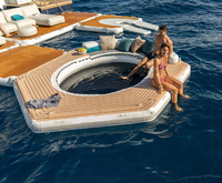 Grande plateforme flottante gonflable, ponton, île flottante, tapis flottant pour loisirs aquatiques et yachts