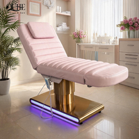 Table de massage électrique blanche personnalisée pour salon de beauté, chaise médicale de podologie, lit de traitement esthétique pour esthéticienne, soins du visage et extensions de cils