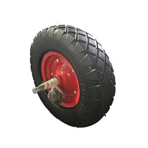 Buen Precio, Neumático y Rueda Sólidos Estándar de Poliuretano (PU) de 16 Pulgadas 400-8, Antipinchazos, para Carretilla de Mano - Product Image 1