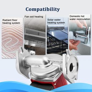 Lapvier Water Circulator Pump 1/2 Hp 115V Flange <b>Connection</b> 1/2 In For Radiant Floor Heating System - Product Image 2