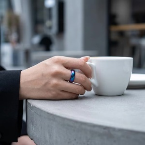 Anillo de Titanio Puro con Entrega Rápida, Diseño Minimalista y Elegante, Acabado Mate Pulido, Anillo para Hombre, Joyería Colorida y Duradera, Personalizable - Product Image 6