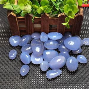 Pietra Levigata di Agata Blu da 20-40mm, Cristallo per Chakra della Gola e Agata <span class=keywords><strong>Viola</strong></span>, Gemma Tascabile Preziosa all'Ingrosso - Product Image 6