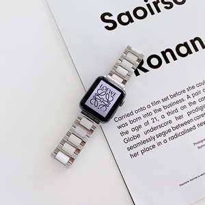 Cadeau de la Saint-Valentin, bracelet intelligent en céramique à trois brins pour <span class=keywords><strong>Apple</strong></span> Sport <span class=keywords><strong>Watch</strong></span> 44 mm, bracelet de montre, bracelet de poignet 3 4 <span class=keywords><strong>5</strong></span> 6 7, boîte - Product Image 6