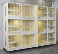 Villa pour chat en bois massif, espace extra-large, cage pour chat résistante à l'humidité, maison pour chat d'intérieur, nid pour chat, armoire pour chat