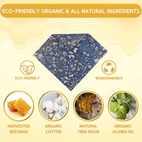 Lot de 9 emballages alimentaires réutilisables en cire d'abeille biologique pour pain, sandwichs, collations, cuisine zéro déchet