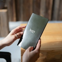 Personalizado Hotel Cafe Check Presenter Holder Restaurante Bill Carpeta Pu Cuero