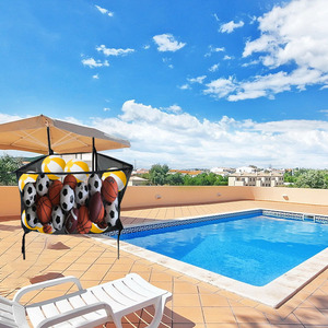 Swimming Pool <b>Storage</b> <b>Mesh</b> Bag Black Large Capacity For Inflatable Toys And Beach Gear Hanging Organizer Pool Accessories - Product Image 2