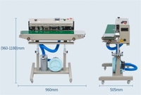 Machine de scellage verticale semi-automatique électrique KOEN DBF-1000A pour sacs en plastique avec dispositif de purge d'azote pour l'alimentation et les boissons