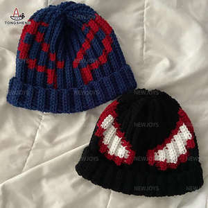 2025 Fornecedor Custom Man Chunky Malha Beanie Hat Fabricantes Algodão Marrom Rosa Gothic Jacquard Crochet Aranha <span class=keywords><strong>Web</strong></span> Beanie - Product Image 4