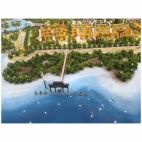 Modèle architectural en plastique de conception 3D moderne à grande échelle pour les stations balnéaires, les hôtels, les villas et les appartements