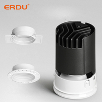 Spot encastré ERDU 7W, downlight LED 4100K lumière du jour, pour hôtels et résidences, downlight dimmable
