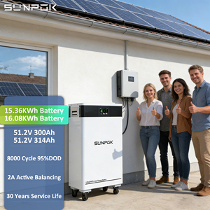 SUNPOK 15kw 16kw Lithium Solar Home Energy Storage <b>Battery</b> 48v 280ah 314ah 16kwh 15kwh 51.2V 300Ah 10kw SP-48300-YD <b>Battery</b> 48v - Product Image 1