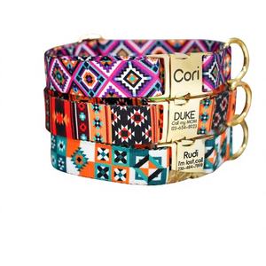 Collares de Perro Personalizados con Lazo de Terciopelo Sólido, Collares de Diseño para Perros Pequeños/Medianos/Grandes - Product Image 1