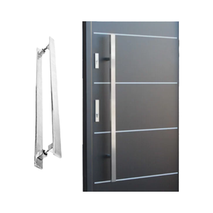 SUS304 Matt Square Tube Glass <b>Door</b> <b>Handle</b> Hotel Office Simple Design Wooden Stainless Steel <b>Pull</b> <b>Handle</b> Customizable Color JBM - Product Image 3