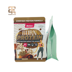 Emballage personnalisé à bas prix, sachet refermable à fond plat mat, résistant à l'humidité, de qualité alimentaire, pour poudre de protéines - Product Image 3