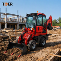 TDER Site Ready Backhoe Loader Mesin Backhoe 0.8m3 untuk Pekerjaan Jalan
