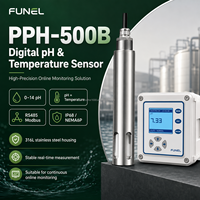 Pengontrol pH ORP Online PPH-500B dengan Sensor Suhu pH 0-14pH IP68 RS485 Modbus untuk Pemantauan Air Limbah