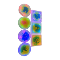 Nouveau design sensible à la pression RVB couleurs changeantes Led liqueur sols enfants 3D lave rond/carré sol sensoriel liquide tremplin