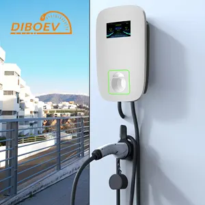 DIBOEV akıllı ac 7 kw elektrikli araç şarjı ticari wallbox tipi 2 ocpp elektrikli araç şarjı 1.6 şarj elektrikli araba ev araba için ac şarj aleti