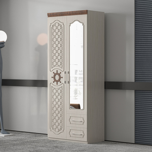 Wholesale Large 2-door Wardrobe with Moq <strong>50</strong> Set Customizable Inside Wooden Bedroom <strong>Closet</strong> 15mm MDF Wardrobe Bedroom - Product Image 5