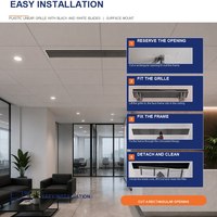 Diffuseur linéaire en plastique à fente, grille d'aération réglable pour plafond, pour système CVC
