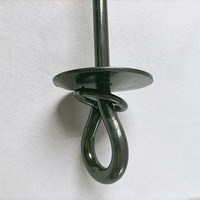 Tarière industrielle robuste à double plaque, barre d'armature en acier, ancre au sol, peinture poudrée, durable, personnalisable pour l'extérieur