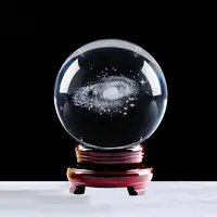 JY-bola de cristal de grabado láser 3d, material K9 de alta calidad, transparente, 100mm, bola personalizada para Decoración