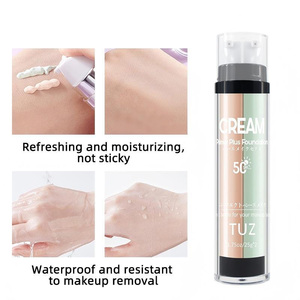 Base de maquillage et fond de teint liquide deux-en-un, produit de maquillage SPF50, hydratant, correcteur et unifiant le teint - Product Image 2