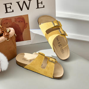 Deran 2025 nuevo logotipo personalizado Retro moda Birken zapatilla plana playa diseño mujer antideslizante interior hogar zapatillas mula zuecos - Product Image 5