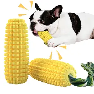 Unipopaw natural no tóxico anti-ansiedad divertidos juguetes de látex para Perros forma de maíz TPR perro masticar juguete