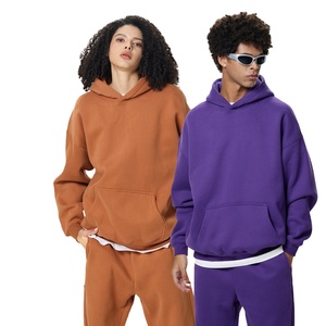 Ensemble unisexe surdimensionné sweat à capuche et pantalon de survêtement en molleton de coton 350 GSM avec poignets côtelés, impression personnalisée multicolore, logo OEM, vente en gros - Product Image 1