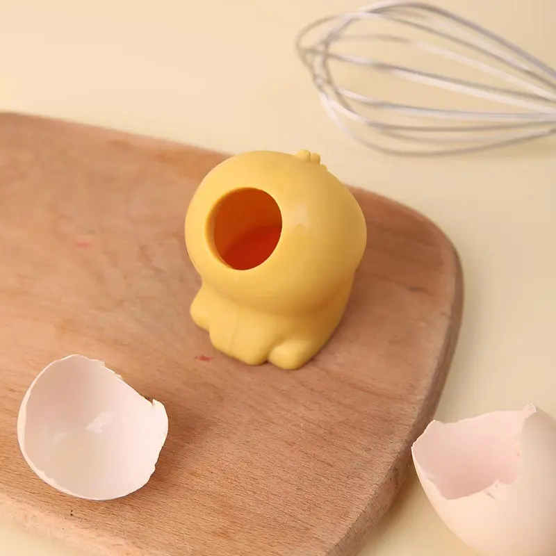 Dapur Food Grade Bpa Gratis Otomatis Filter Baking Alat Silikon Telur Campuran Kuning Telur Pengisap Jelas Putih Pemisah Silikon